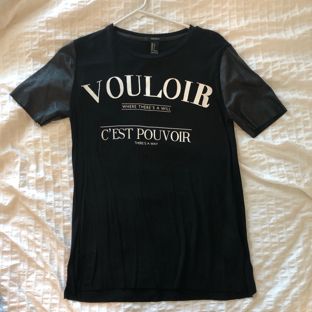 Forever 21 Black Fashion T Shirt